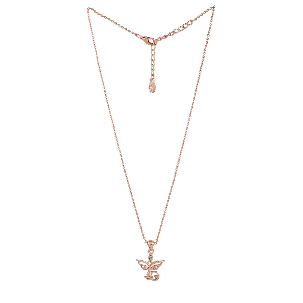 Подвеска Estele Devotional Durga Ma с покрытием из розового золота и австрийскими кристаллами для женщин