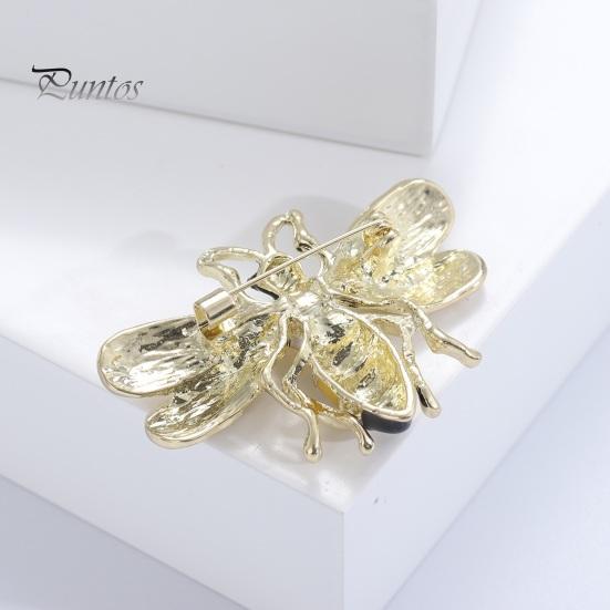 Брошь в виде пчелы, сверкающая, нержавеющая, устойчивая к коррозии, большая брошь в виде насекомых, булавка, модное платье, аксессуары для пальто