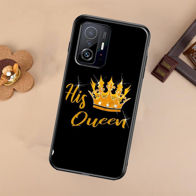 Чехол для пары Королева и Король Crown для Xiaomi 14T 11T 12T 13T Pro 13 14 Ultra POCO X7 Pro X3 X5 F3 F5 F6 M6 X6 Pro