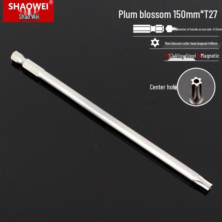 Магнитная 50-мм отвертка-звездочка и набор шестигранных бит для электродрелей