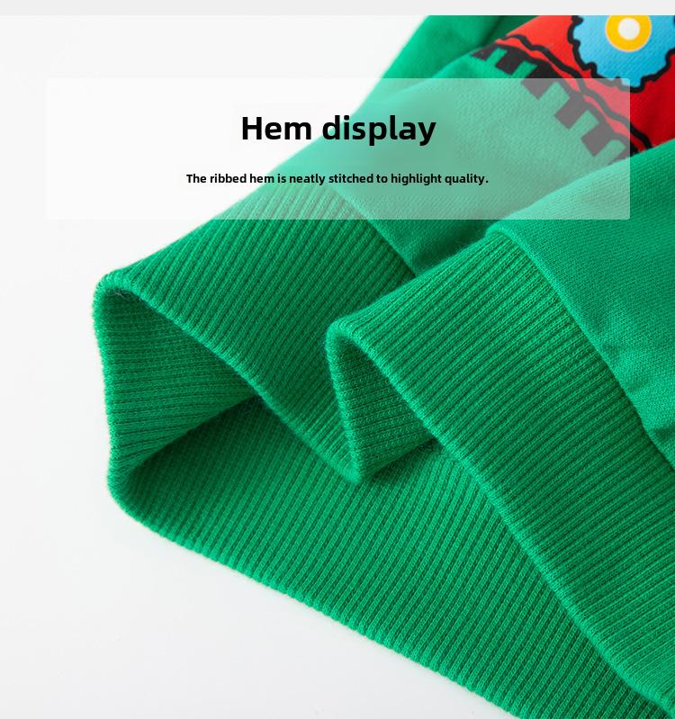 Детская толстовка с рисунком 2025 года: Хлопковый свитер с рукавами реглан для мальчика