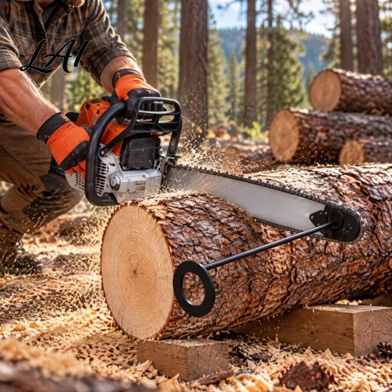 Uniform Wood Cutting Marker Chainsaw Guide Marker Adjustable Firewood Measuring Tool Heavy Duty Log Metal Magnetic for Professional Gauge
