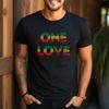 Винтажная футболка с музыкой регги: Футболка с раста-флагом One Love