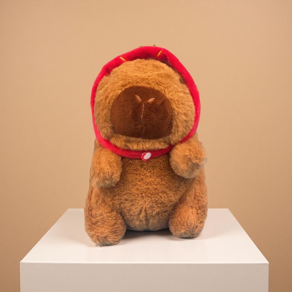 23см Милая Плюшевая Игрушка Капибара - Мягкая Чучело Животное Кукла Симуляция Аниме Пушистый Подарок на Рождество и День Благодарения