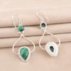 Натуральный малахитовый драгоценный камень 925 стерлинговое серебро ручной работы серьги для вечеринки 2,07" EE-170-22