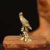 2 PCS Brass Eagle Bronze Carved-Brass Ornaments-Mini Animal Figurine-Gold Statues Home Decor-Tea Pet-Desk Decoration for Bookshelf Animal Paperweight