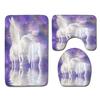 Unicorn Bathroom Floor Mat Toilet Three-Piece Set