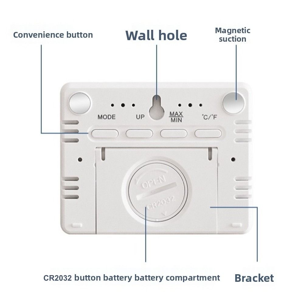 Магнитные Настенные Часы Большой ЖК-Экран Цифровой Дисплей Цифровой Будильник Сенсор Влажности Ультратонкие Кухонные Часы Для Дома
