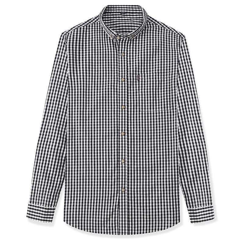 Мужская хлопковая клетчатая куртка-рубашка с длинным рукавом Dongyu в повседневном стиле