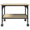 Printer Stand with 2 Shelves Sonoma Oak Finish 50 x 40 x 38 cm