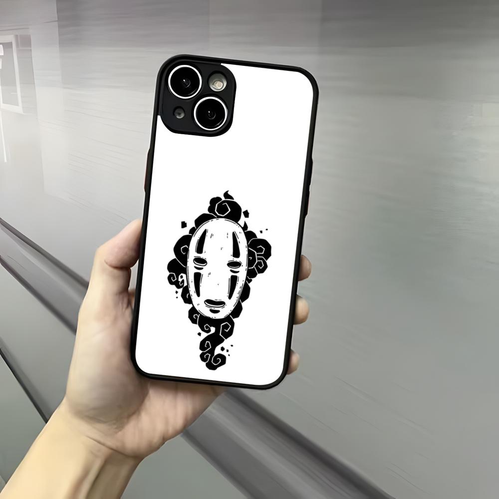 Мультяшный H-Хаяо М-Миядзаки Чехол для телефона Для Iphone 17 16 15 14 13 12 Pro Max Xr Air Plus Ощущение кожи Черный Жесткий чехол