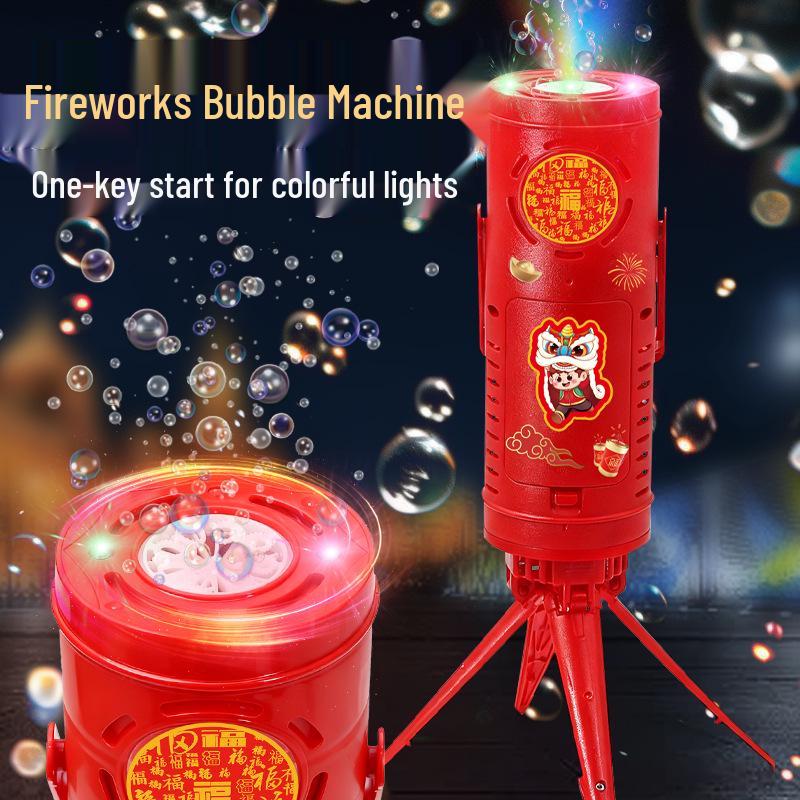 Christmas Firework Bubble Machine Gun: Children's Toy & Electric Bubble Blower for Weddings and New Year Celebrations.