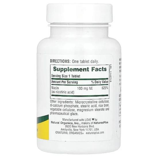 Nature's Plus Ниацин, 100 мг, 90 таблеток