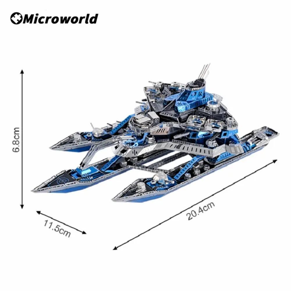 Microworld 3D Металлические Пазлы Игры Военный Лидер Военный Корабль Линкор №1 Модели для Сборки DIY Пазлы Игрушки Подарки на День Рождения Для Взрослого Ребенка