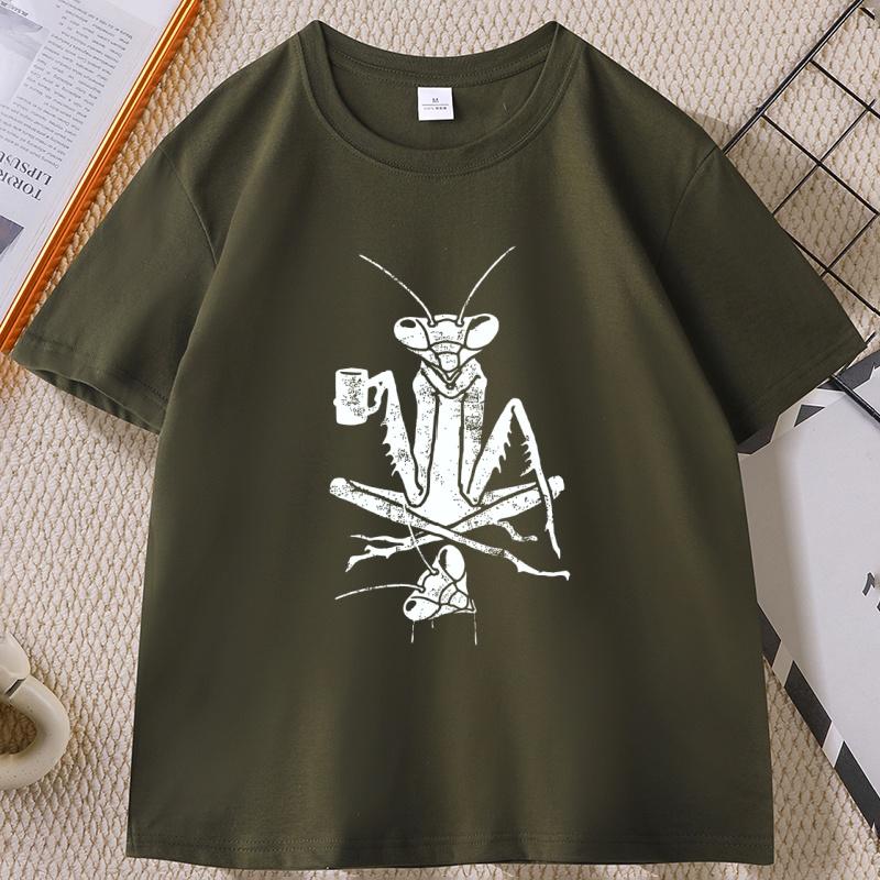 Coffee Praying Unisextis TShirt Funny Graphic Tees Unisex T Shirt Summer Short Sleeve Comfortable Cotton Tees Male Clothing