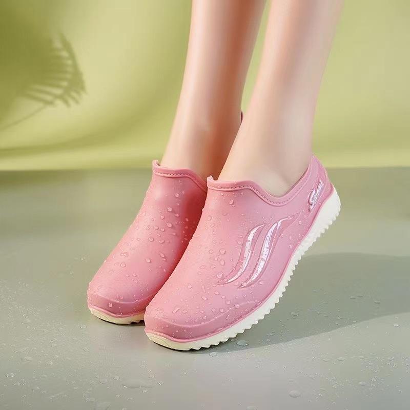 Женские модные летние нескользящие удобные короткие резиновые туфли на платформе