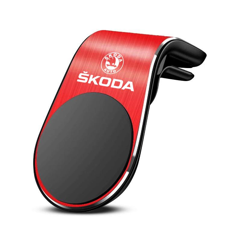 Magnet Phone Holder GPS Stand Air Vent Clip Accessories Headrest For Skoda Octavia Kylaq Superb Yeti Elroq Scala Rapid Vision RS YI2