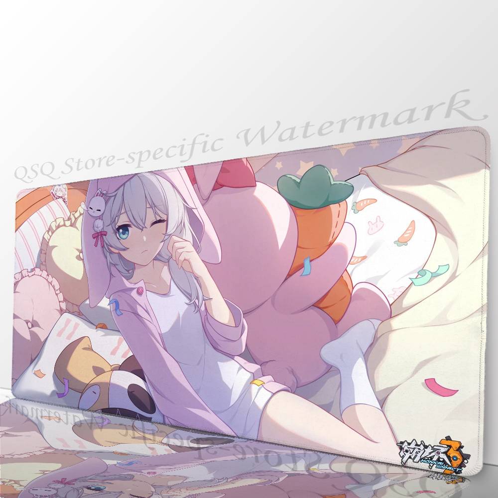 Theresa Apocalypse H-Honkai Impact 3 АНИМЕ Коврик для мыши Нескользящий Подходит для офисных компьютеров Ноутбуков Игровых столов E-sports Коврики XXL