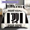 Custom Name Juventus2 Pattern Bedding Quilt Set  Home Decoration  Gift (1 * duvet cover + 2 * pillowcase  without core)