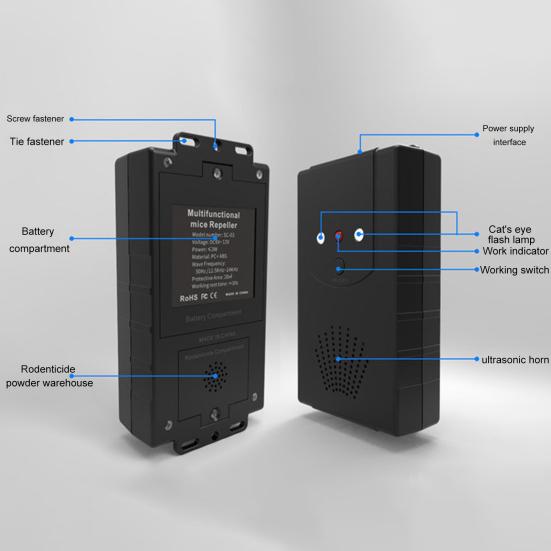 Прочная компактная мышь, отталкивающая ультразвуковая волна, избавление от мышей