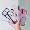 Candy Color Bumper Transparent Phone Case For iPhone 16 15 14 13 11 12 Pro Max Mini XR XS X 7 8 Plus SE Clear Hard Acrylic Cover