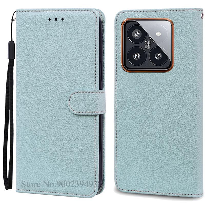 Чехол Mi 14 Mi14 Xiaomi14 Pro для Xiaomi 14, кожаный чехол-кошелек, флип-чехол для Xiaomi 14 Pro, чехол-коробка для Xiaomi Mi 14, чехлы