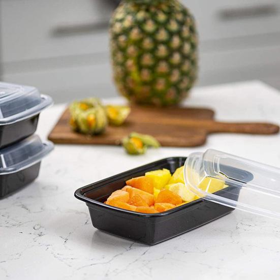 50 шт. контейнеров для приготовления еды в ланч-боксах, 32 унции, многоразовые контейнеры для еды с крышками, герметичные, не содержащие бисфенол-А, штабелируемые контейнеры для хранения еды для ресторана и дома