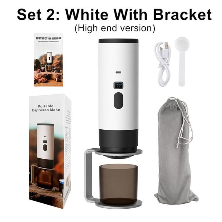Портативная электрическая кофеварка 3-в-1, кофемолка для капсульного кофе, дорожная кофеварка с беспроводным подогревом для автомобиля, дома и кемпинга
