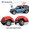 1/32 масштабная модель игрушечного автомобиля для Jeep Wrangler Rubicon, модель автомобиля из сплава, литая под давлением внедорожная игрушка со звуком и светом