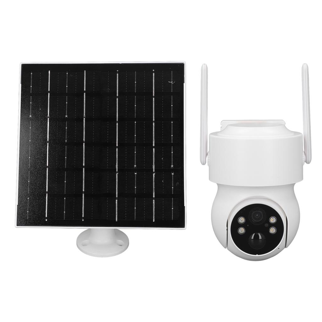 2K Solar Security Cameras AI Motion Detection Color Night Vision 360 Deg View 2 Way Talk IP66 Water