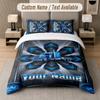 Truck Theme Custom Text Or Name 3Pcs Bedding Set 1 Flat Sheet & 2 Pillowcases Personalized Home Bedding