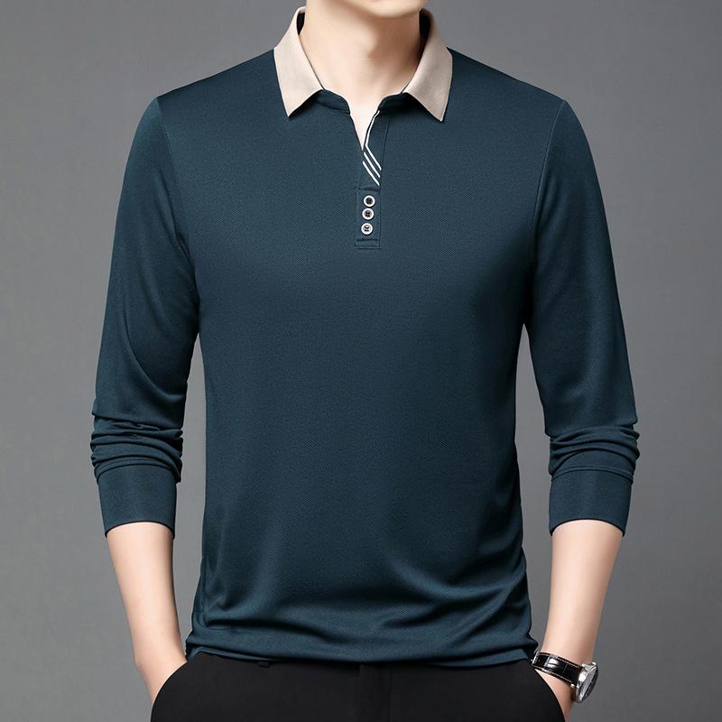 Men S Short Sleeve Loose Fit Solid Color Polo Shirt