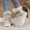Big Size Casual Snow Boots Female 2025 New Winter Solid Color Short Boots Side Zipper Big Size Female Cotton Shoes
