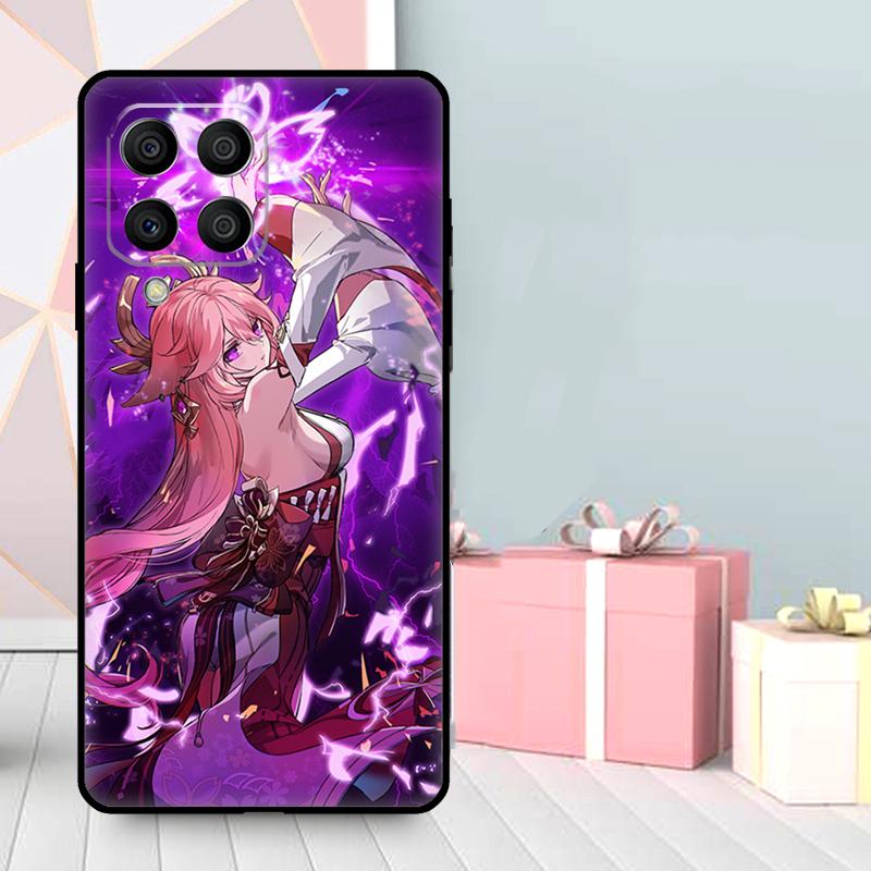 Чехол Yae Miko Genshin Impact для Samsung Galaxy M06 M11 M31 M14 M34 M54 M12 M32 M52 M15 M13 M16 M36 M56 M53 M35 M55