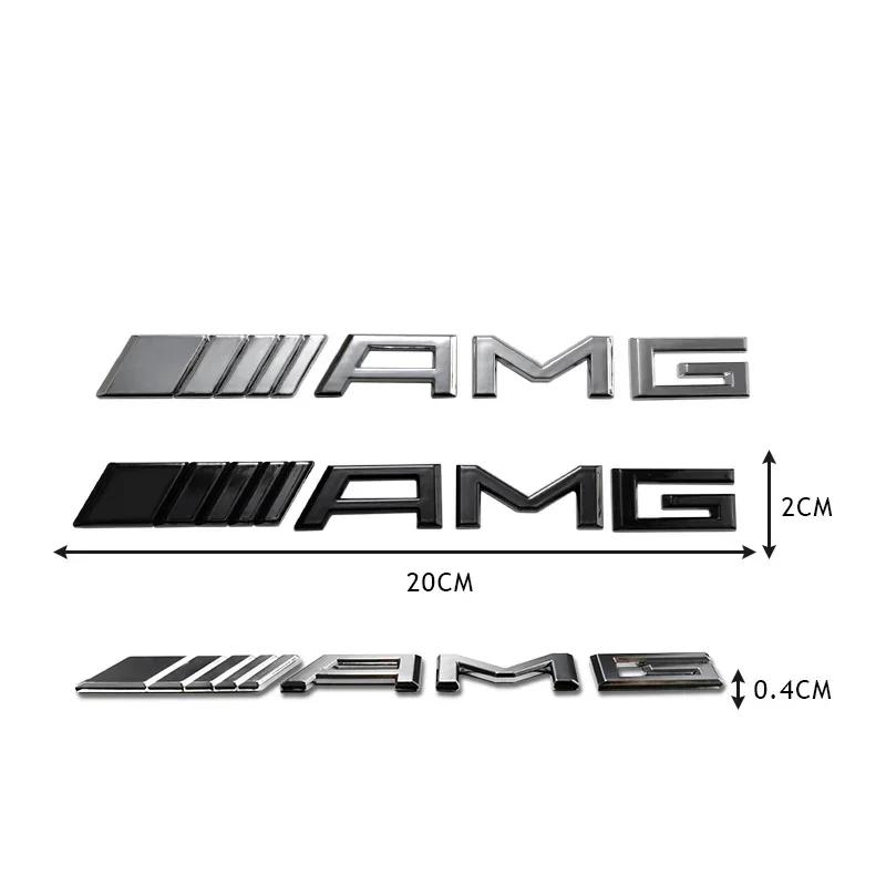 For Mercedes Benz 3D Aluminum Stickers Trunk Car Logo Decoration Label For Mercedes Benz AMG W204 W205 W203 W211 W212 W213 W201