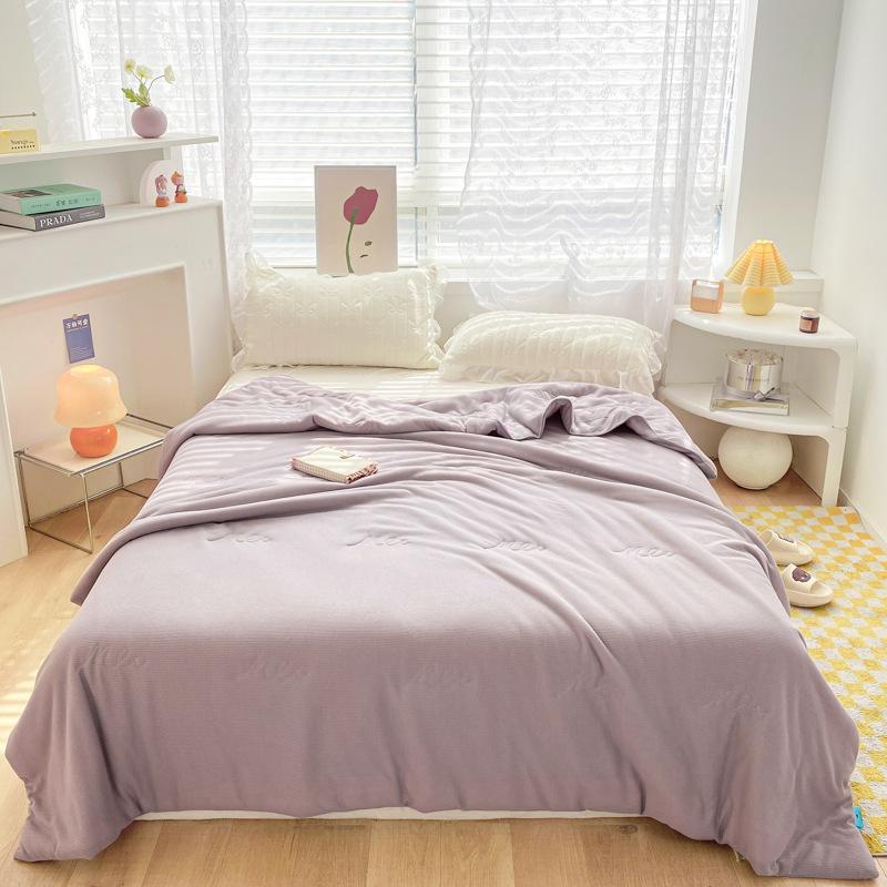 Новое клетчатое летнее одеяло с возможностью проветривания, удобное тонкое моющееся одеяло