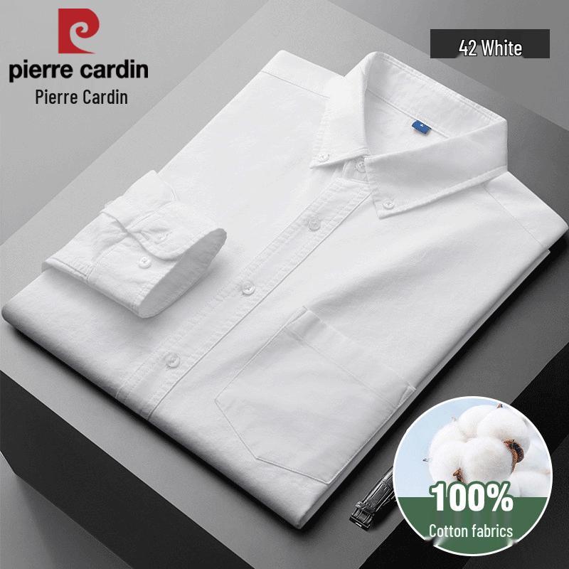 Pierre Cardin Мужская рубашка Оксфорд из чистого хлопка
