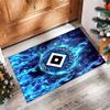Hamburger SV Football Print Crystal Velvet Rug, Comfortable Water Absorbent Non Slip Indoor Floor Carpet