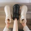 Women's Large Size Thickened Winter Warm Fur One Snow Boots Thickened Lined Ankle Boots Non-slip Hiking Sports Cotton Boots