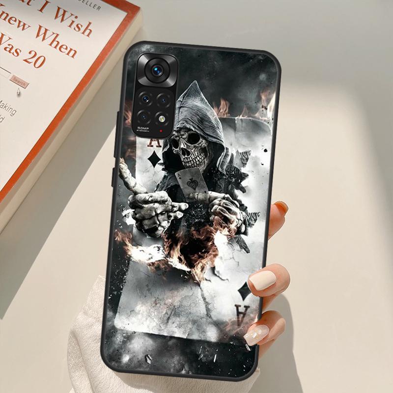 Забавный чехол с черепом для Xiaomi Redmi Note 11 10 Pro 8 9 9S 10S 11S 9A 9C 10A 10C K40 K50 игровой чехол