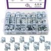 92pcs Hose Clamps Zinc Plated Fuel Injection Line Adjustable Metal Pipe Clamp Kit for Automotive Agriculture Construction