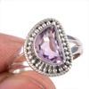 Natural Pink Amethyst Gemstone Handmade 925 Solid Silver Jewelry Ring S.5.5 u7Y05