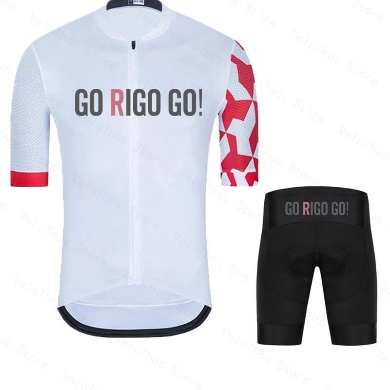 Go Rigo Go Велосипедный Комплект: Футболка с Коротким Рукавом и Велошорты на Бретелях, Летний, Профессиональный, для Гонки, MTB, Одежда, Майка, Мужская, Дышащая, Велосипедный Костюм