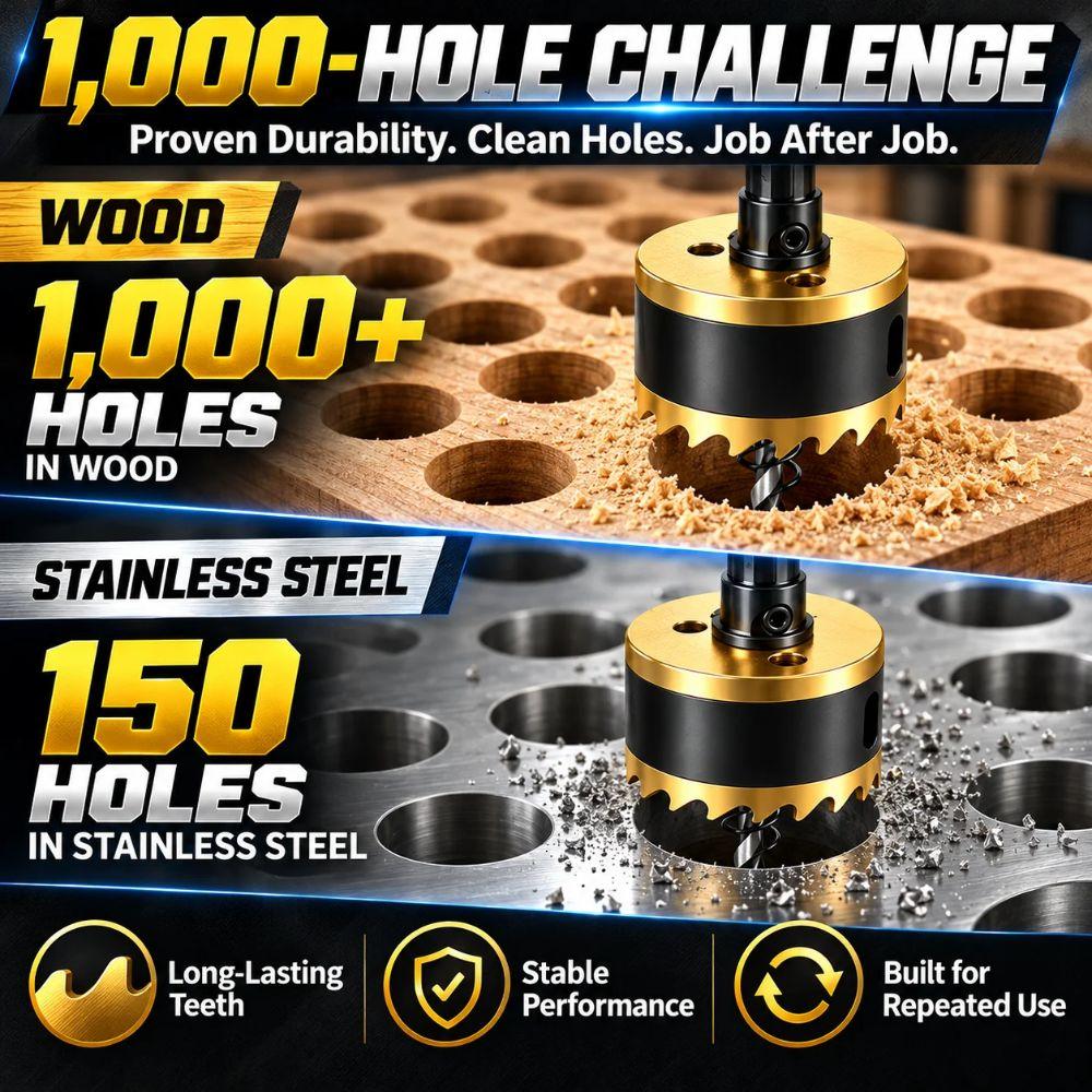15-80mm Bi-Metal Hole Saw with Pilot Drill Hole Cutting Tool Handheld Electric Drills