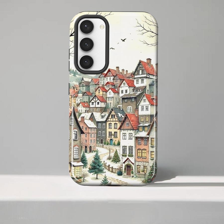 Мягкая обложка Чехол Capa для Samsung Galaxy S25 A56 A16 S23 A36 S23Ultra S20 FE S25Ultra S24 Ultra A26 A Тихая рождественская ночь