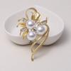 High Grade Pearl Matte Brooch Female Gold Color Silver Color Beautiful Flower Branch Pearl Pin Jewelry Clothing Accessories