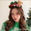 Elk Hair Hoop Antlers Headband Christmas Decoration Plush Bow Red Hair Band  Christmas Decoration