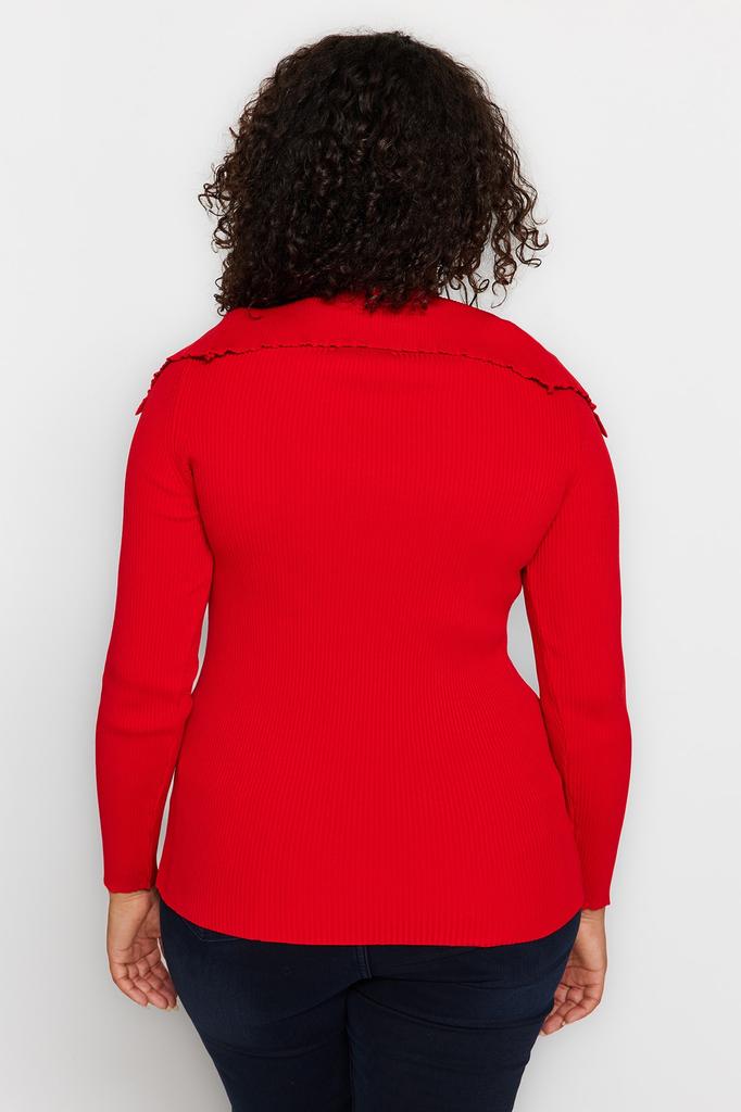 Women's Fashion New Plus Big Size Sweater Black Boat Neck Fine Knitwear Blouse