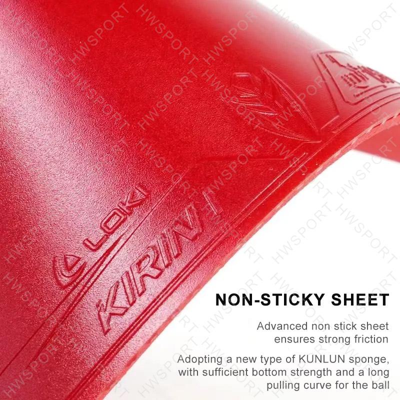 LOKI KIRIN K1 K3 резиновый антилипкий резиновый лист для пинг-понга с предварительно настроенной бисквитной насадкой 2,1 мм