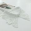 Lace Fake Collar Tie Women White Hollow Detachable Collar Lapel Shirt Blouse Top False Collar Woman Necklace Clothes Accessory